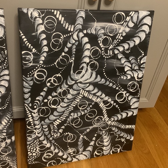 Set of two original, one of a kind abstract paintings. New - Picture 7 of 16